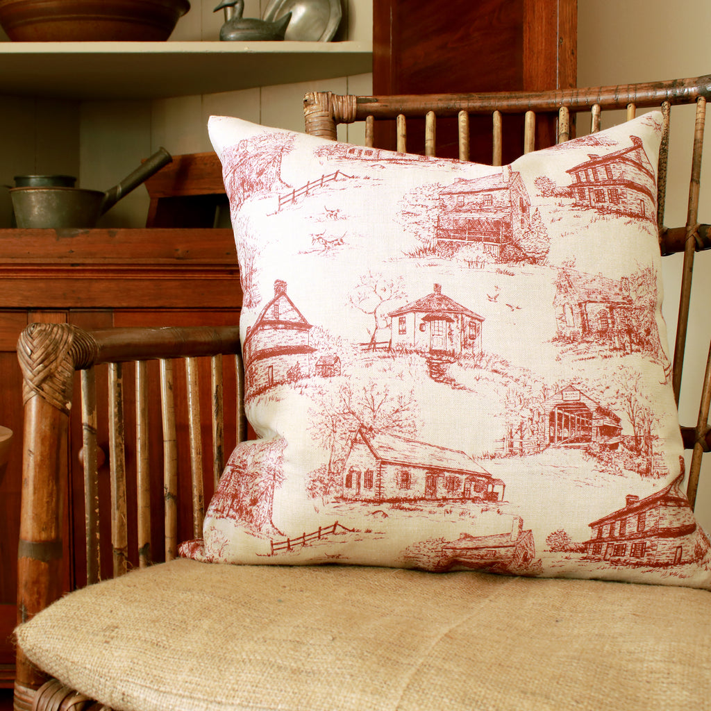 Chester County Toile - 20x20 Linen Pillow